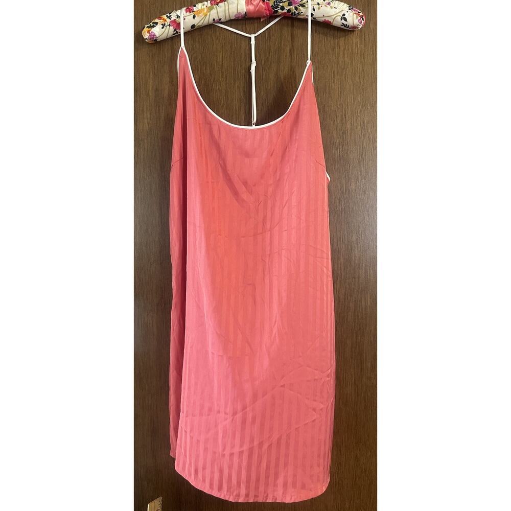 Auden Women M Midi Satin Chemise Nightgown Adjustable Straps Slip Dress Gown
